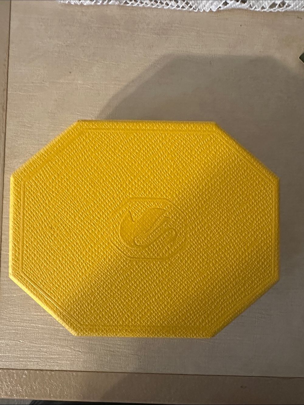 Yellow Octagonal Jewelry Box